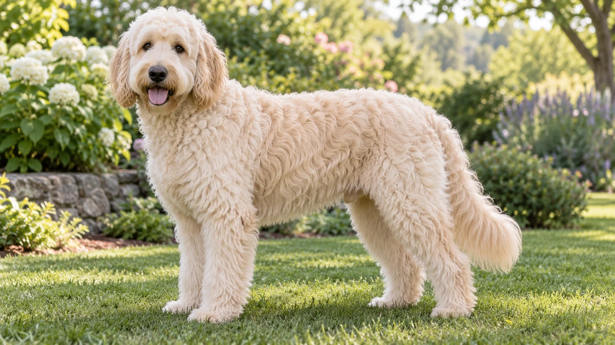 Bernedoodle köpek — krem renk