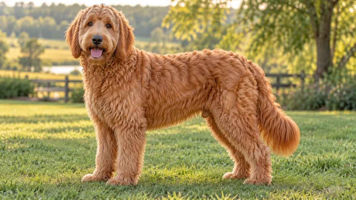 Bernedoodle köpek — kayısı (apricot) renk